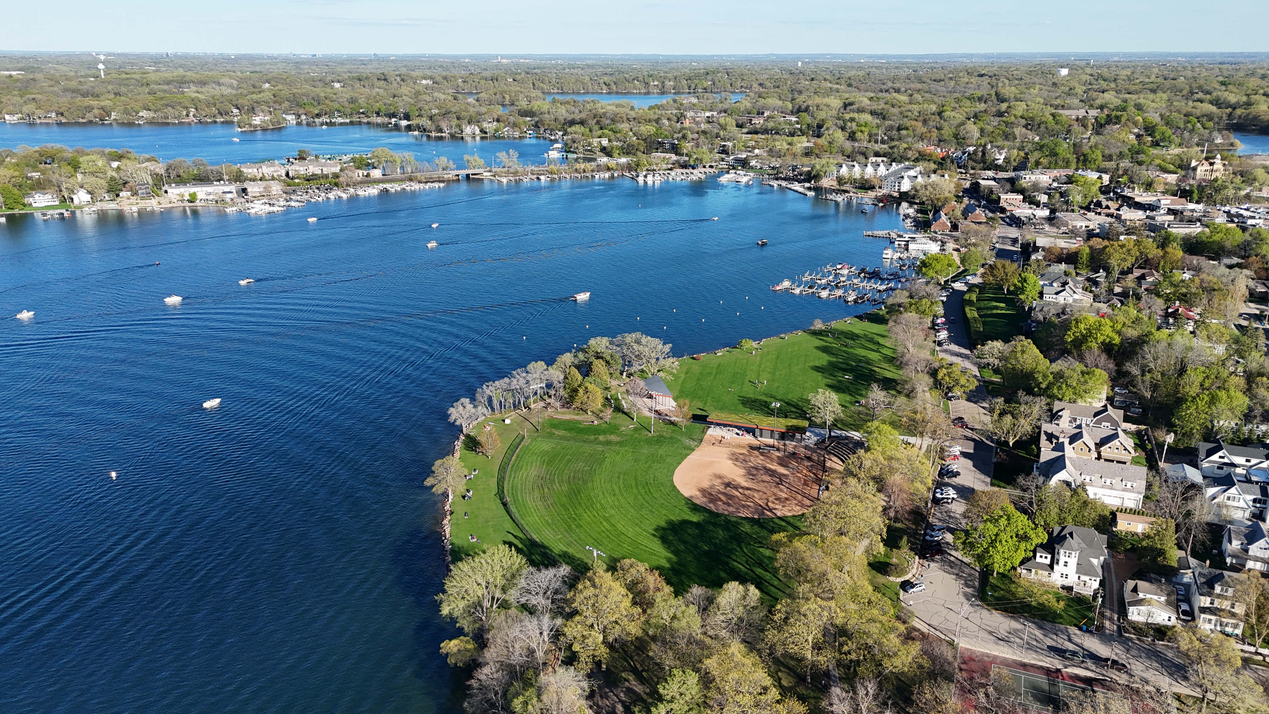 Wayzata Bay waterfront park, Lake Minnetonka
